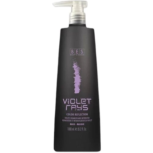 BES оттеночная маска COLOR REFLECTION VIOLET RAYS pH 2.5, 1000 мл маска оттеночная lakme маска для обновления цвета фиолетовых оттенков волос color refresh