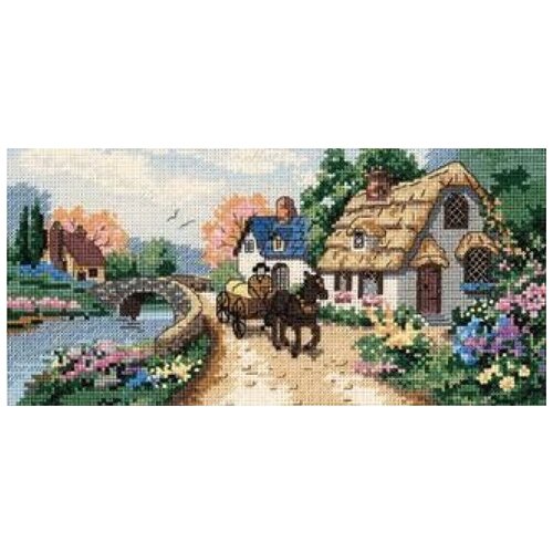 фото Набор для вышивания classic design 4364 тихая деревушка 23х11 см