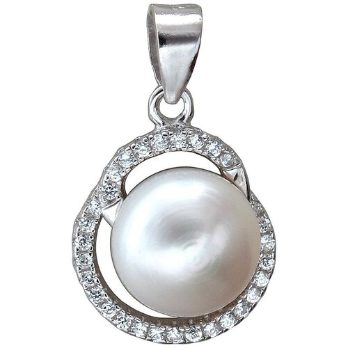 фото Эстет подвеска с жемчугом и фианитами из серебра с34п35sa516p