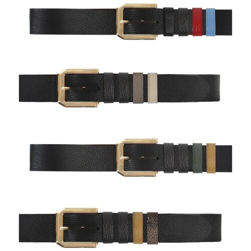 фото Ремень/ремень женский/ремень женский натуральная кожа/mayger/а-рн-6001/черный_золото/125/модель ремень женский/с классической пряжкой
