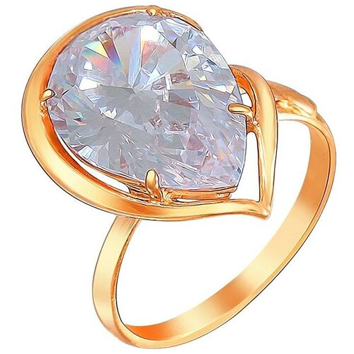 фото Эстет кольцо с фианитами из серебра с позолотой л9к158303п, размер 19