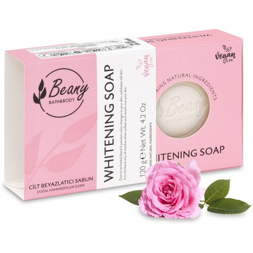 Мыло Beany твердое натуральное турецкое Skin Whitening Soap с эффектом отбеливания мыло beany skin whitening soap 120 г
