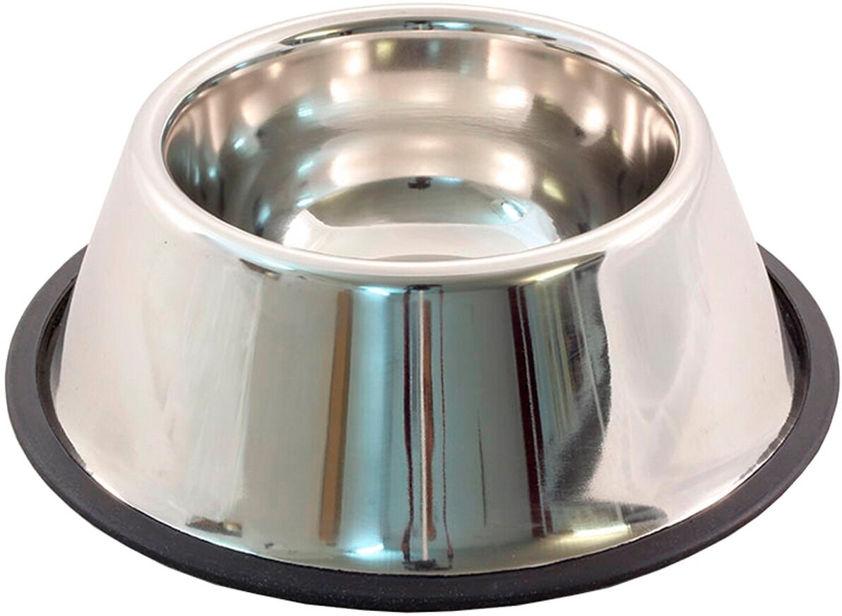 фото TRIOL миска металлическая на резинке для собак породы пудель, кокер-спаниель (0,9 л)