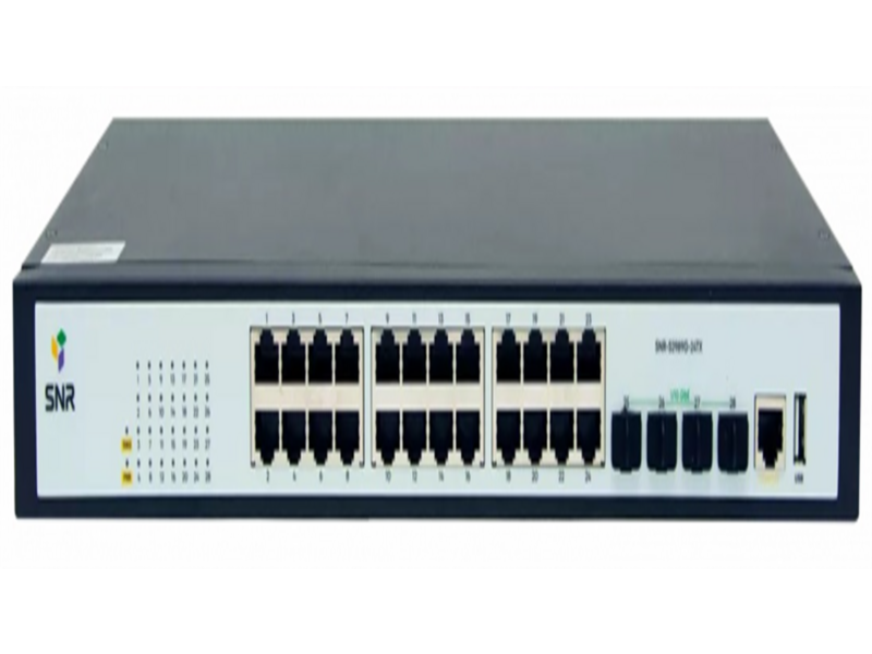 Коммутатор SNR Управляемый уровня 2, 24 порта 10/100/1000Base-T, 4 порта 1/10G SFP+
