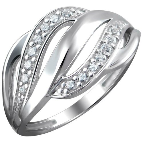 фото Эстет кольцо с 16 фианитами из серебра 01к159758, размер 17