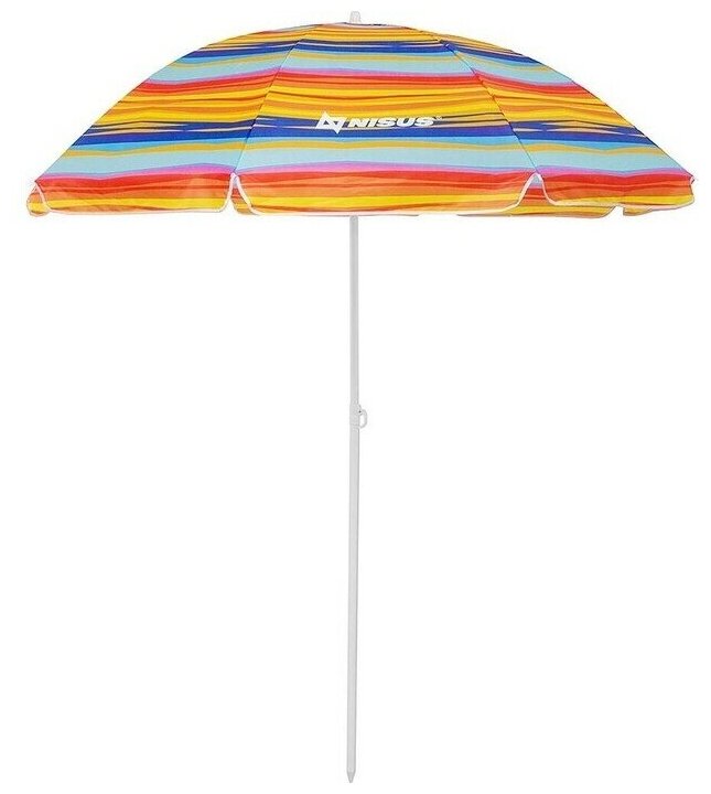 NISUS Зонт пляжный d 2м с наклоном (22/25/170Т) (N-200N-SO) NISUS (разноцветные полосы) - фотография № 3