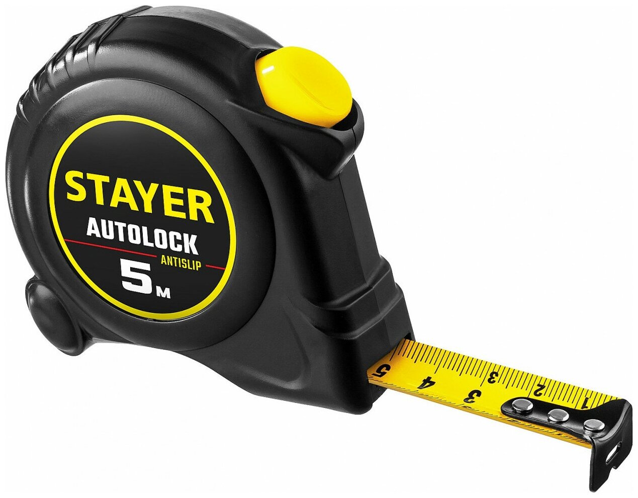 STAYER АutoLock 5м / 19мм рулетка с автостопом - фотография № 1