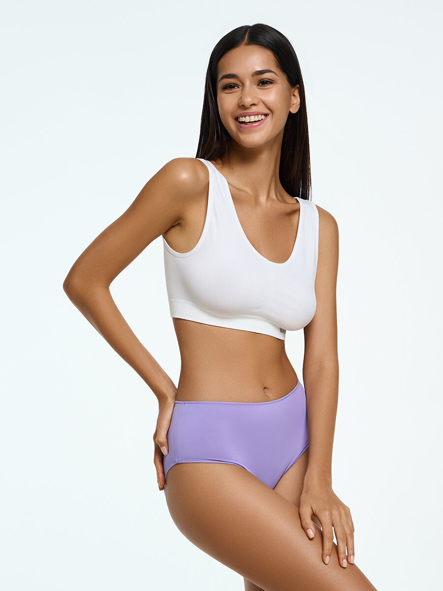Трусы женские MiNiMi Fresh БMi_F 2220 Slip Midi, слипы со средней линией талии и широкой боковиной, цвет Lilla , размер 48 (L)