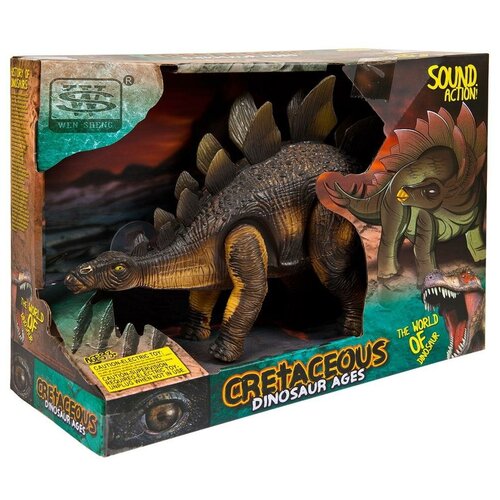 интерактивная игрушка динозавр на батарейках 082 Игрушка интерактивная Junfa Динозавр Стегозавр на батарейках 20см
