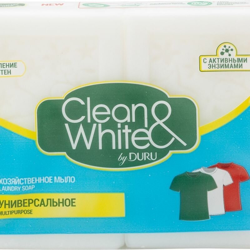 Хозяйственное мыло Duru Clean&White Универсальное 4x125 г - фото №6