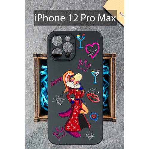 Силиконовый чехол ЛВ Бани неон для iPhone 12 Pro Max / Айфон 12 Про Макс