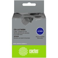 Картридж ленточный Cactus CS-LK7WBN черный