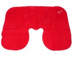 Подушка для шеи дорожная, надувная, 42 х 27 см, цвет красный/Подушка туристическая - изображение