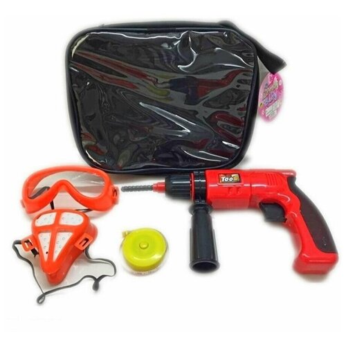 фото Детский набор инструментов с дрелью, маской, очками, рулеткой play smart