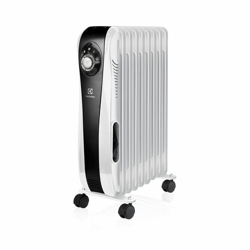 Масляный радиатор Electrolux EOH/M-5209N, 2 кВт, 25 м², колеса в комплекте, белый/черный