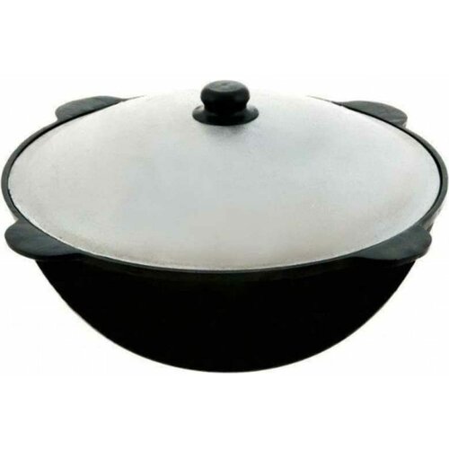 Узбекский казан чугунный 8л, плоское дно(Наманган DAVR METALL)