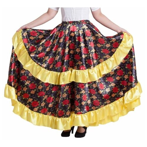 фото Юбка "цыганская" желтый цвет, обхват талии 76-84 длина 95см 1851271 страна карнавалия