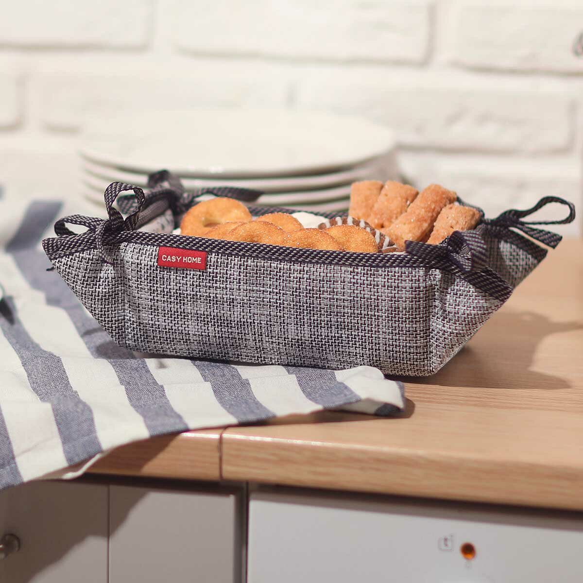 Хлебница Casy Home 20x20x7см - фото №1