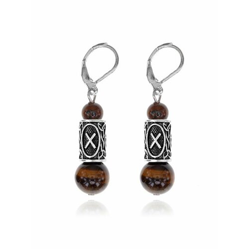 Серьги  Гебо, тигровый глаз