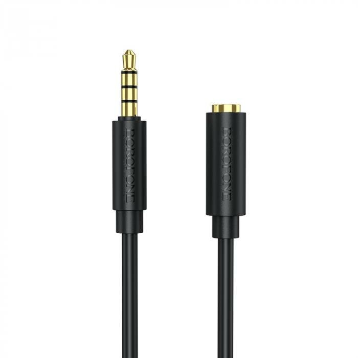 Аудиокабель BOROFONE BL12 mini jack 3.5mm - AUX, 2.0м, черный