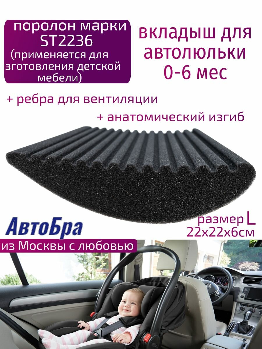 фото Анатомический вкладыш в автолюльку для новорожденных L