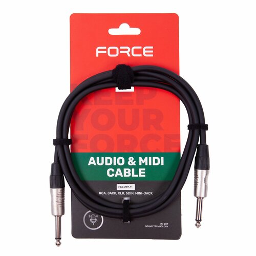 Кабель аудио 1xJack - 1xJack FORCE FLC-02/2 2.0m кабель аудио 1xjack 2xrca force flc 27 3 3 0m