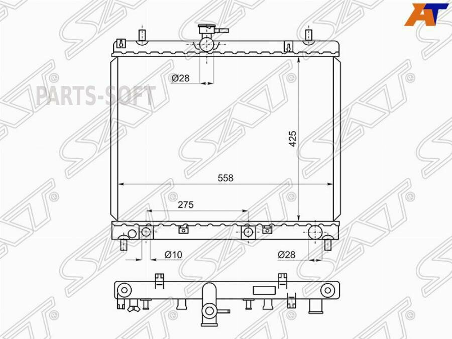 SAT DA0001-07-1 Радиатор Daihatsu Terios 06- / Toyota Rush 06-16