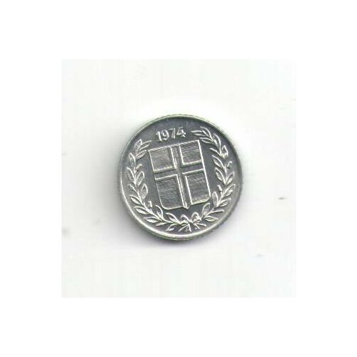 Монета Исландия 10 Эйре 1974