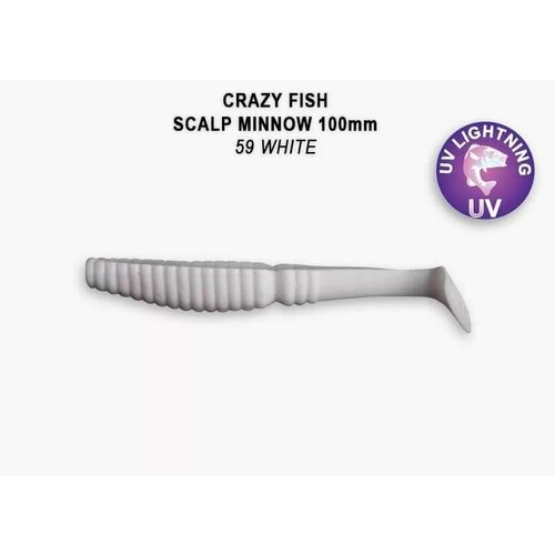 Силиконовые приманки Crazy Fish Scalp minnow 4 18-100-59-6, Кальмар, 4 шт.