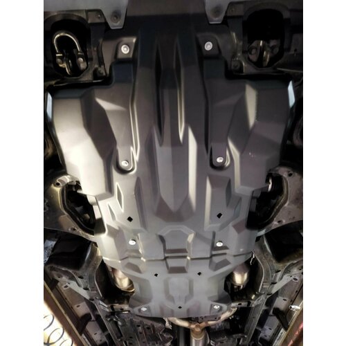 Защита картера и КПП АВС-Дизайн для Toyota Land Cruiser 300 (V - 3.5, 3.4D) 2021-н. в, композит 10 мм, 2 части