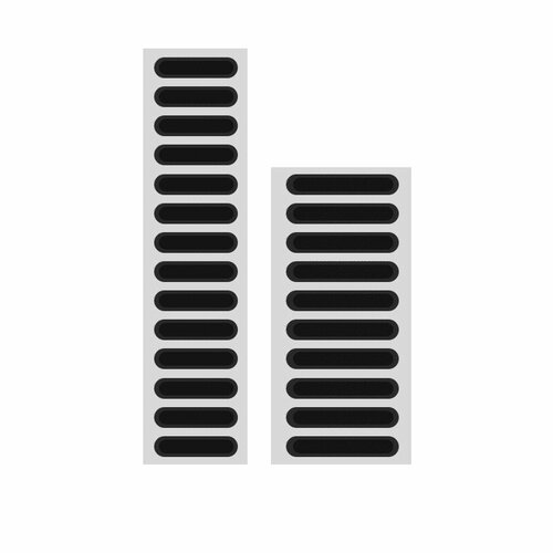 Комплект пылезащитных сеток для смартфонов и планшетов 165 мм 14 шт и 225 мм 10шт черные 235₽