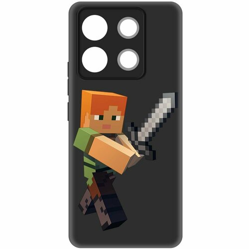 Чехол-накладка Krutoff Soft Case Minecraft-Алекс для Xiaomi Poco X6 черный чехол накладка krutoff soft case minecraft алекс для xiaomi poco x5 pro черный