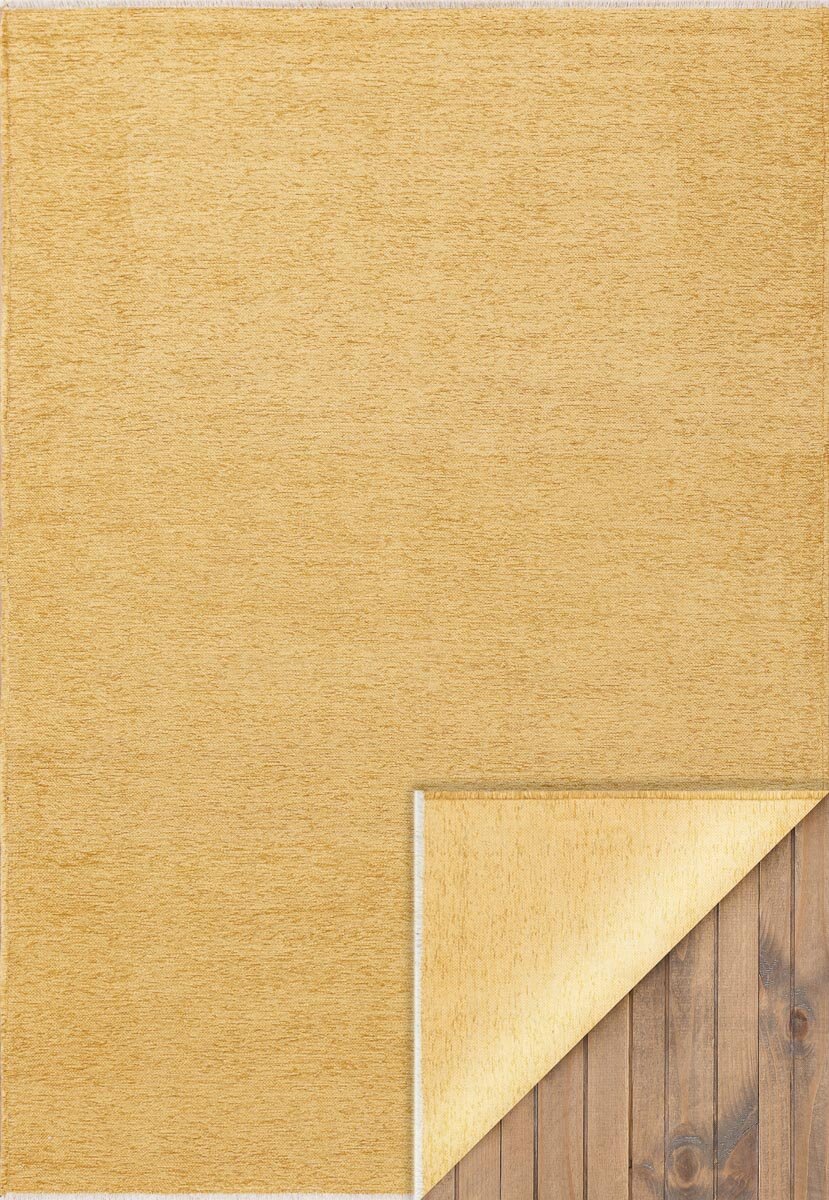 фото Ковер на пол 1,6 на 2,3 м в спальню, гостиную, безворсовый, жёлтый Palermo 62823-62823