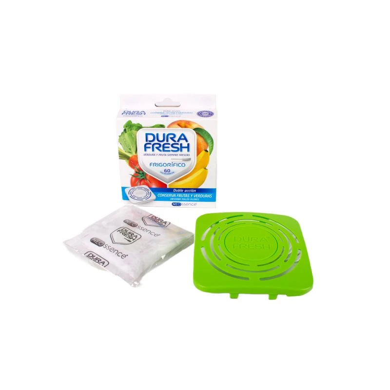 Поглотитель запахов и абсорбер этилена для холодильника Durafresh Nature, без запаха, 2 функции, зеленый — фото 1