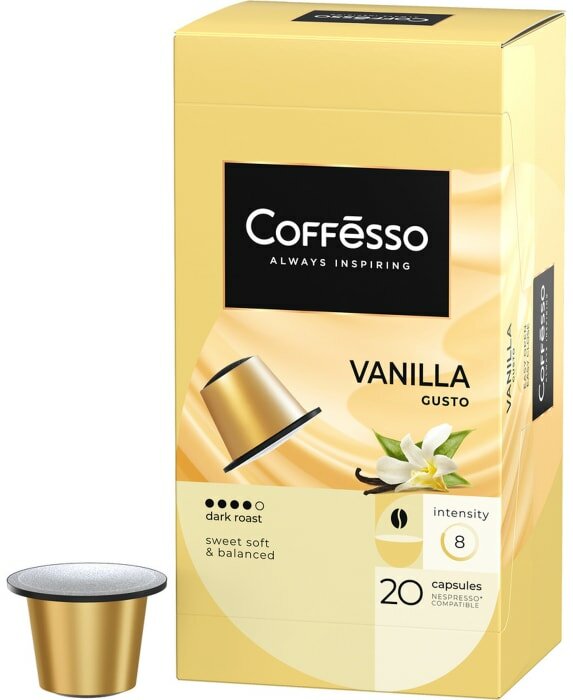 Кофе Coffesso "Vanilla" капсула 100 гр, 20 шт по 5 гр - фотография № 7