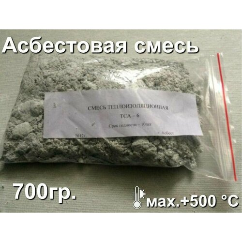 Асбестовая смесь 700г комплект 2шт для изоляции высокотемпературных стыков печей дымоходов и т д 928₽