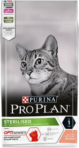 Скл. Pro Plan Sterilised Органы Чувств Сухой корм для кошек для стерилизованных кошек с лососем 1.5 кг