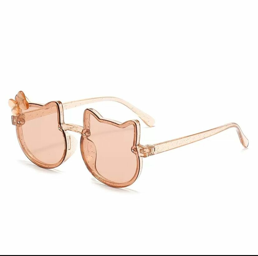 Детские солнцезащитные очки Зайчик розовые золото 