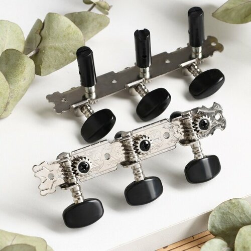 Комплект колковой механики Music Life серебристый с черным 1010₽