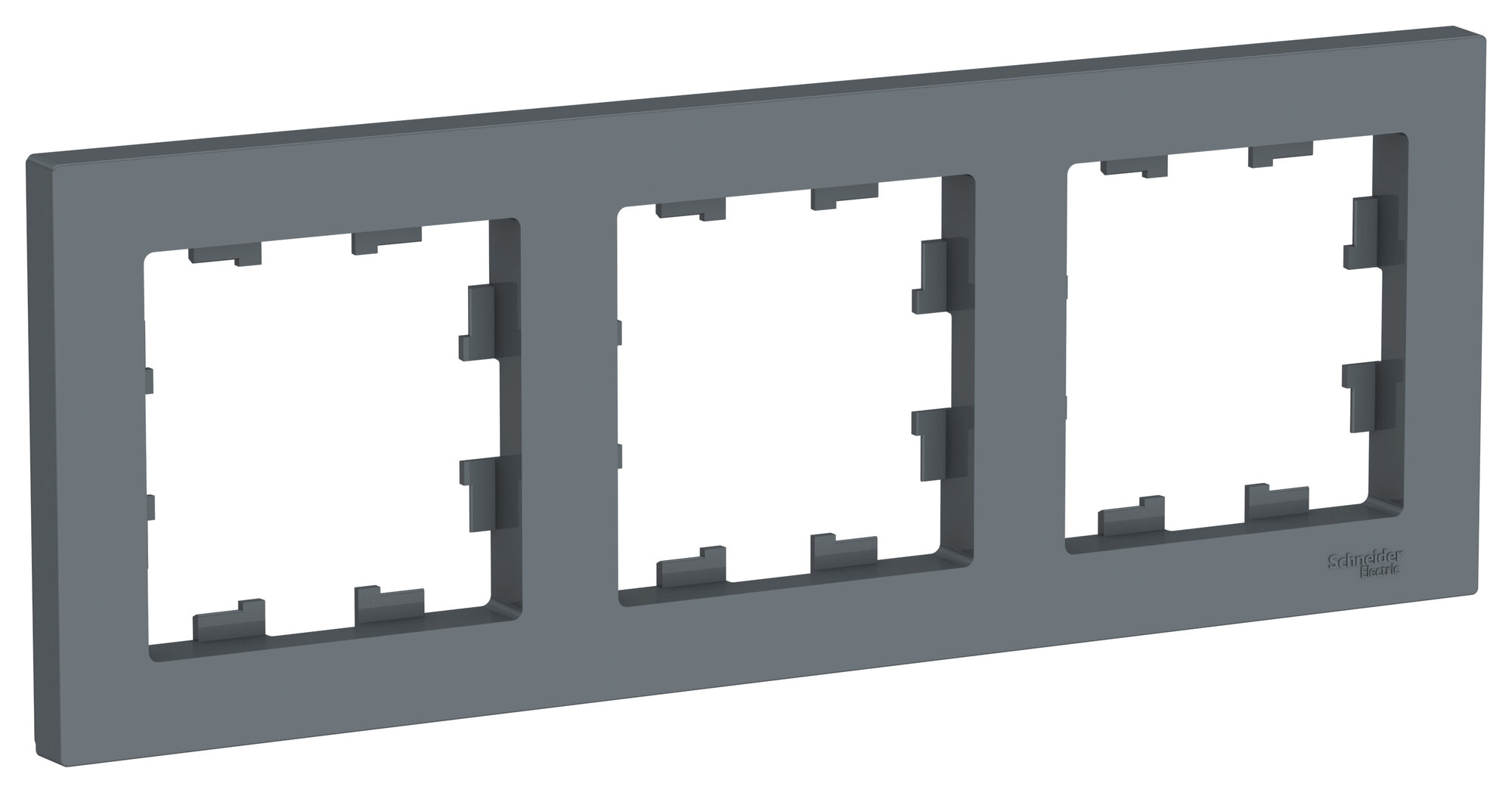 Рамка IP20 Schneider Schneider Atlas Design трехместная (Грифель) в комплекте 2 шт.