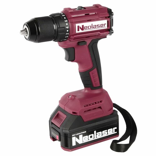 Дрель шуруповерт аккумуляторная бесщеточная Neolaser NCDB 63, 20 В Li ion 2x4 Ач