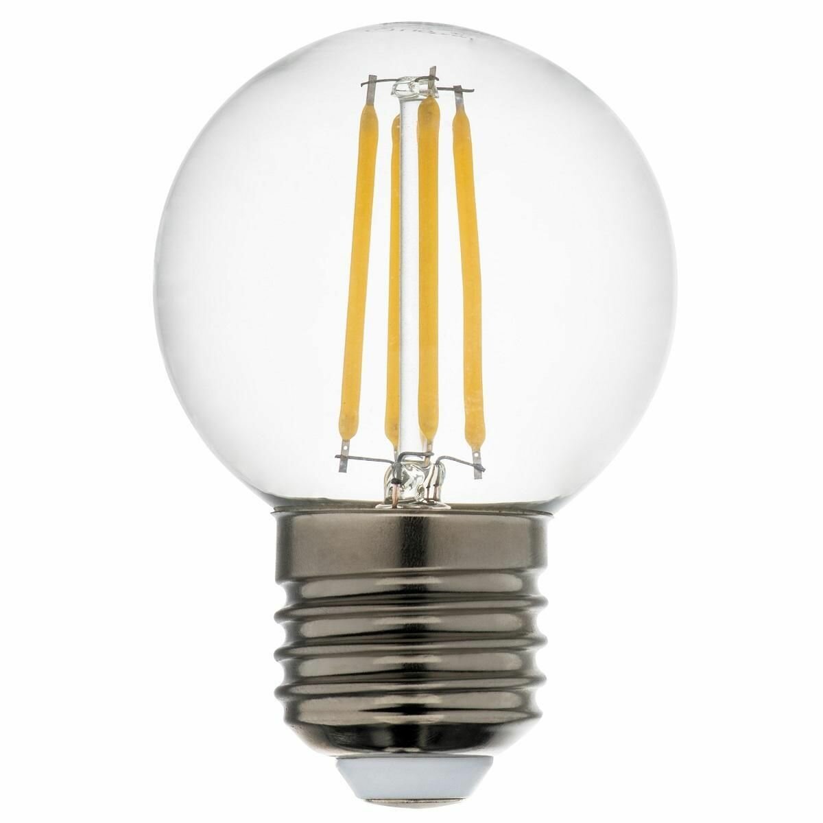 Лампа светодиодная филаментная Lightstar LED Filament E27 6W 4000K шар прозрачный 933824