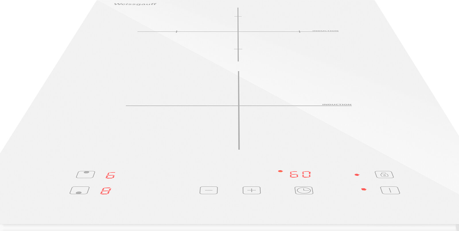 Индукционная варочная панель WEISSGAUFF HI 32 G, независимая, бежевый - фото №7
