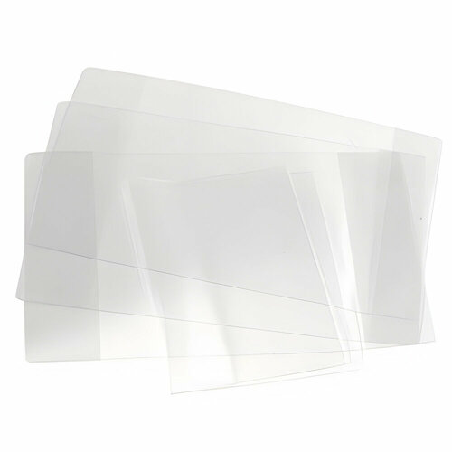 Обложка ПВХ для тетрадей и дневников, плотная, 110 мкм, 212х350 мм, прозрачная, 15.14 упаковка 100 шт.