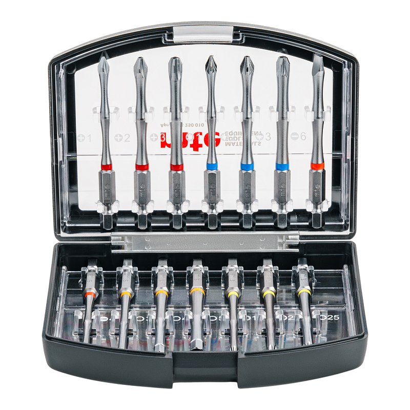 Набор торсионных бит 75 мм 14 предметов mte