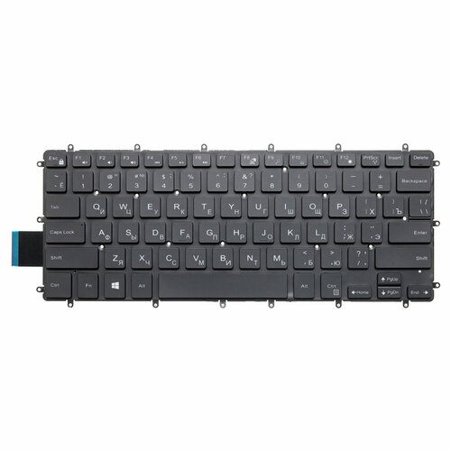 фото Клавиатура с подсветкой для ноутбука dell p69g001 / dell inspiron 5378 / dell vostro 5468 / dell vostro 5471 / dell p87g / dell vostro 5370 / dell vostro p75g - черная der-kit