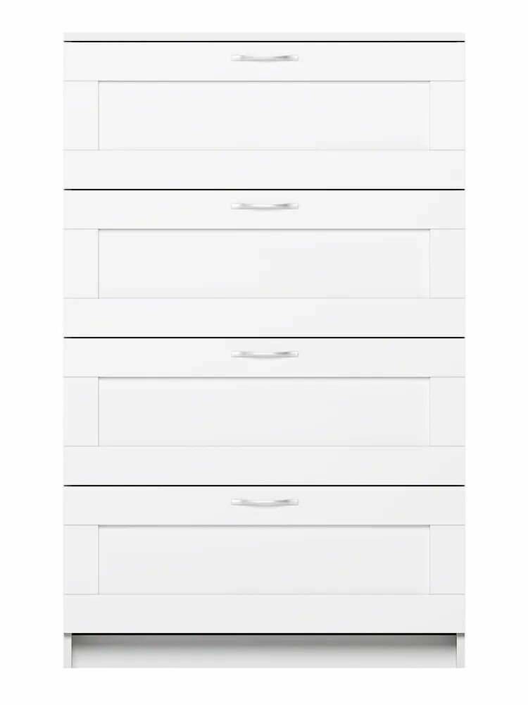 Комод ГУД лакк "сириус", 4 ящика, 123.4 x 41.2 x 78.2 см, цвет: белый RU — фото 1