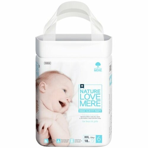 Подгузники-трусики Nature Love Mere ультратонкие MAGIC SLIM XXL от 13кг 18шт