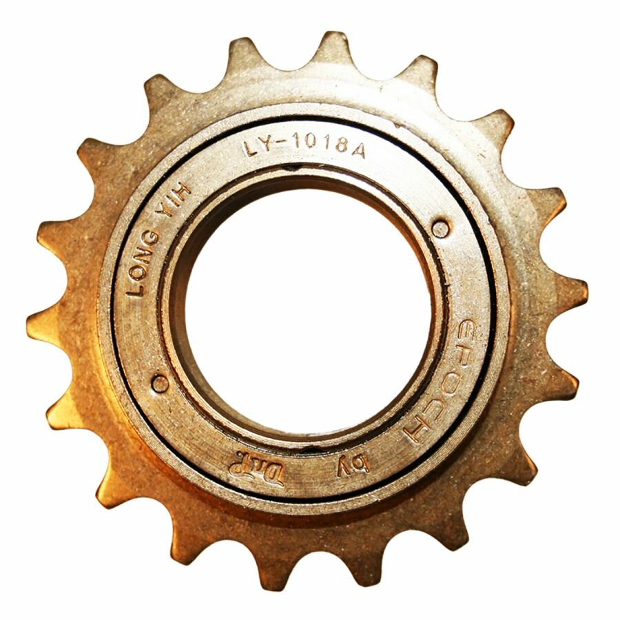 Трещотка BMX DNP LY-1018A, 12*18 18T , резьба B1, 37*24, коричневая