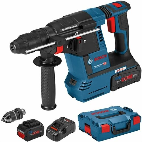 Перфоратор Bosch GBH 18V-26 F Professional 061191000F SDS 18 В 55 Ач с 2 батареями и кейсом 84990₽